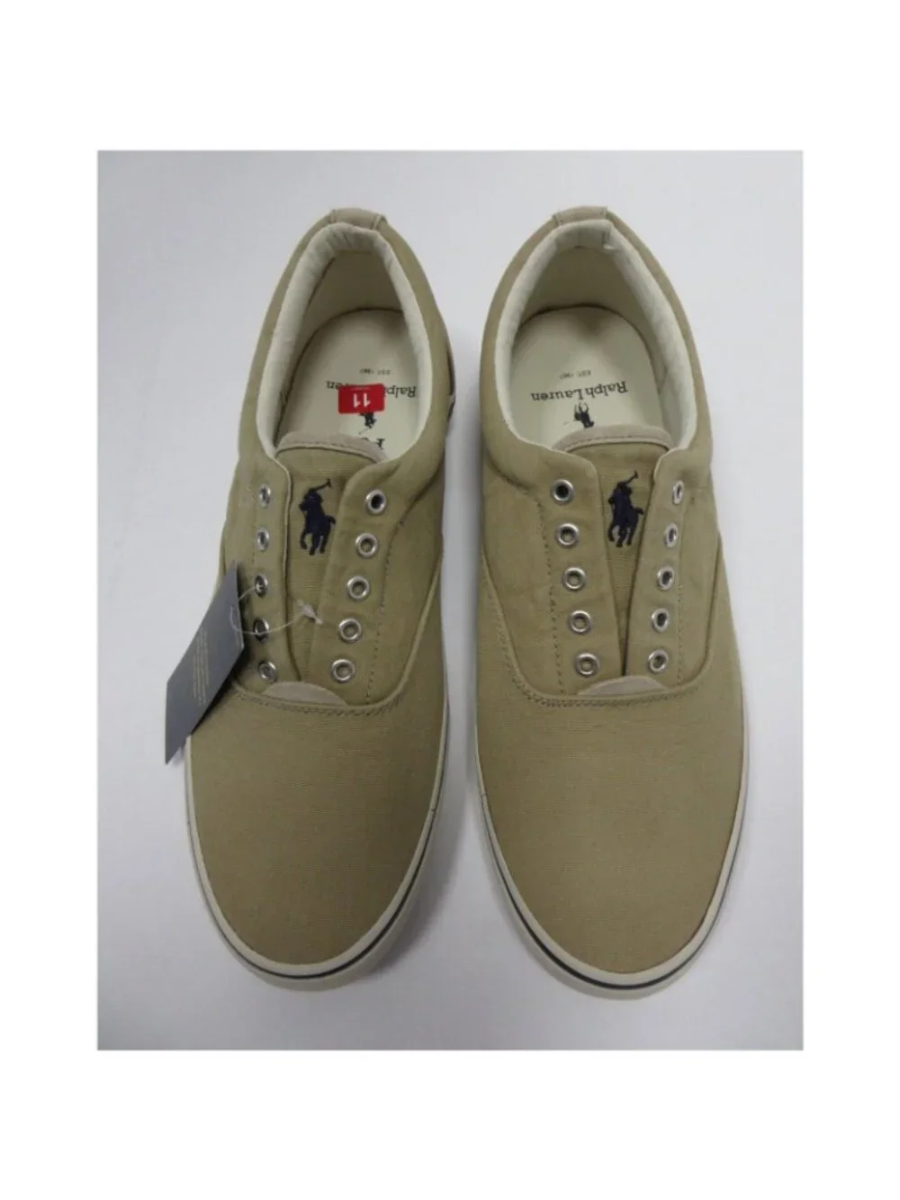Polo Ralph Lauren Sneakers 11 D Thorton Washed Canvas Pony Low Top